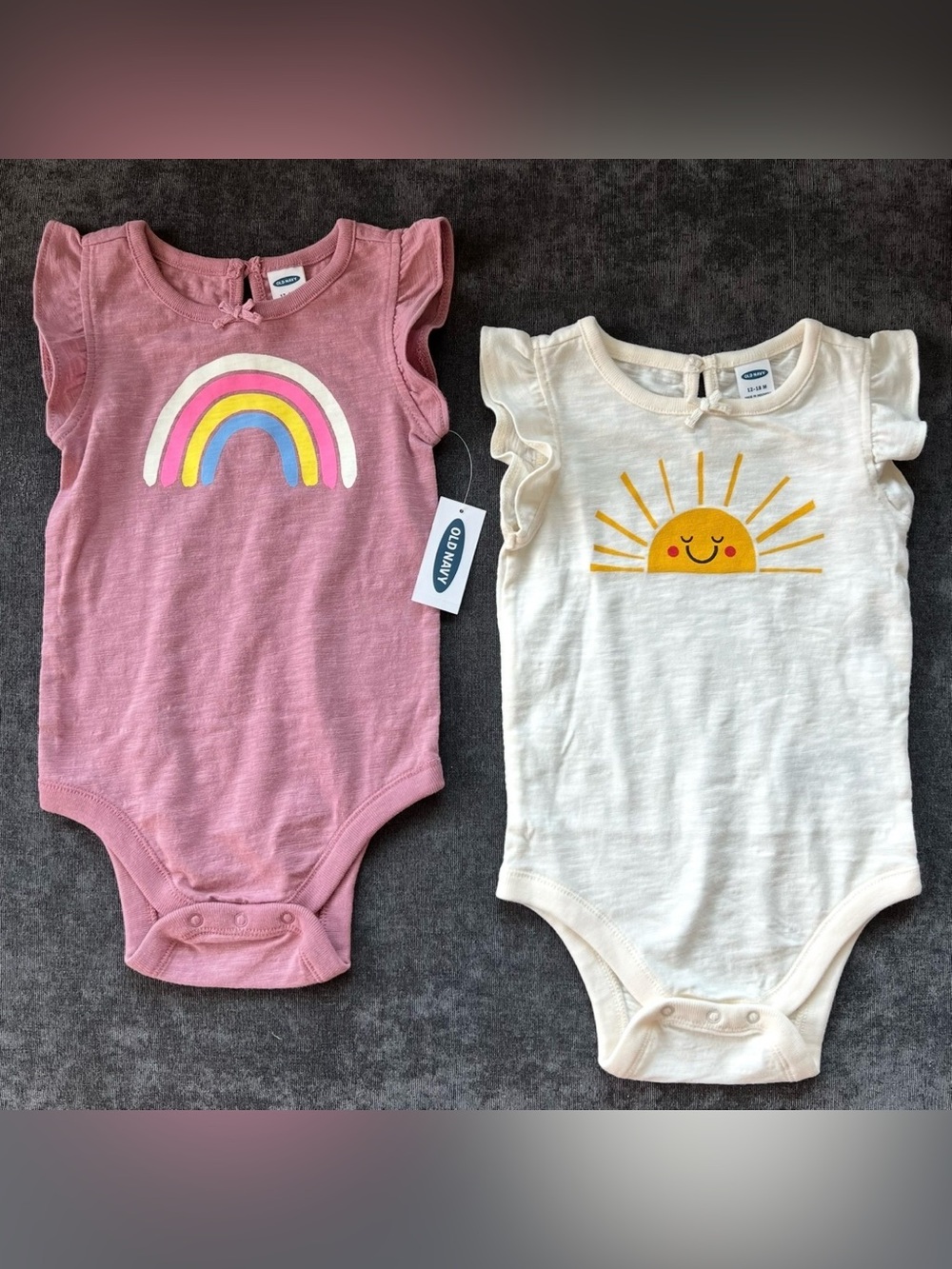 NWT Old Navy Rainbow and Sunshine Onesie Bundle Size 12-18 Months